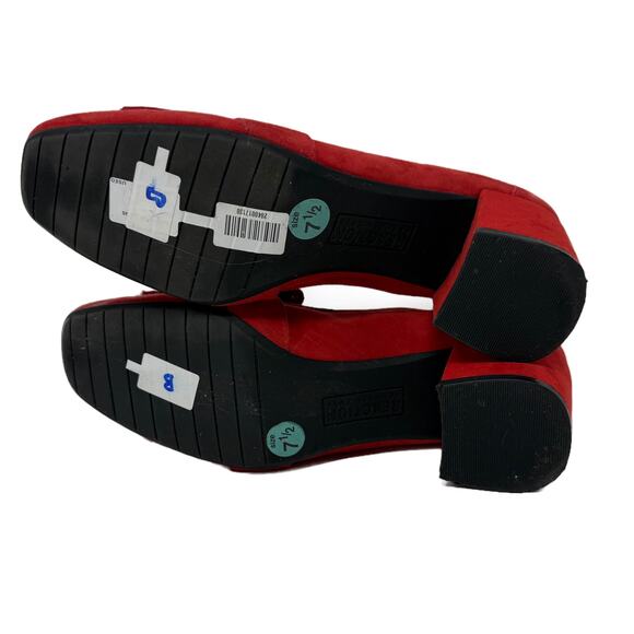 Kenneth Cole Reaction Michelle Loafer Pumps Womens size 7.5 M Red Suede - Picture 13 of 16